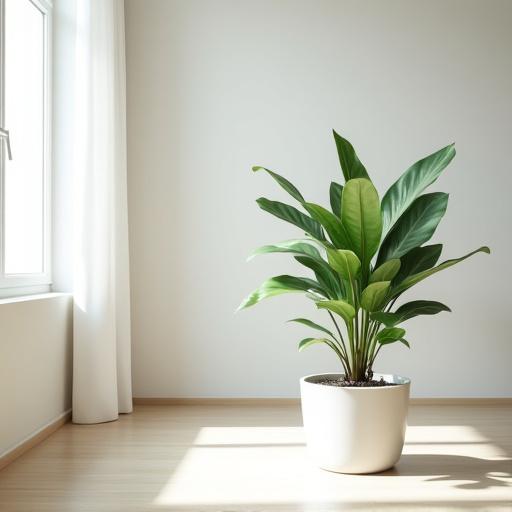 モダンな室内におかれた観葉植物